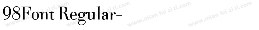 98Font Regular字体转换